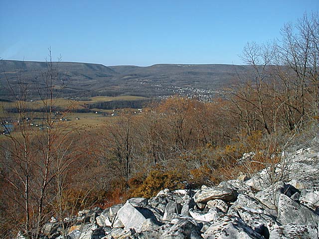 View of Logan Valley and Bells Gap from the Brush Mountain powerline