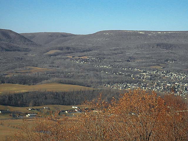 View of Bells Gap from the Brush Mountain powerline